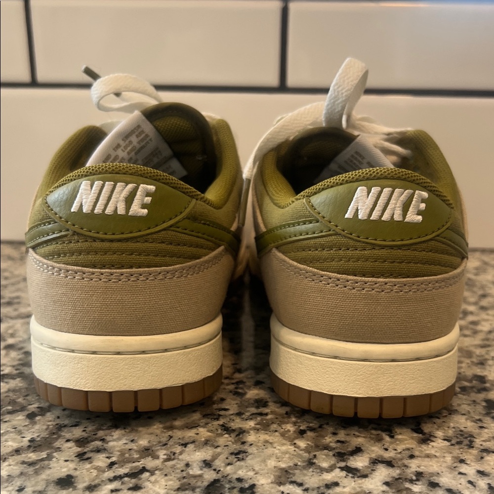 Nike Big Kids Olive Green and Beige Low-Top Sneakers - Picture 4 of 8